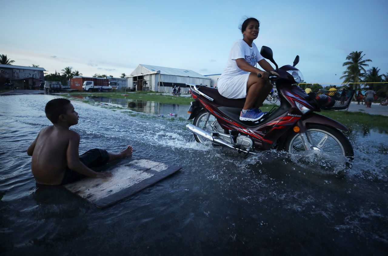 Flood waters in Tuvalu