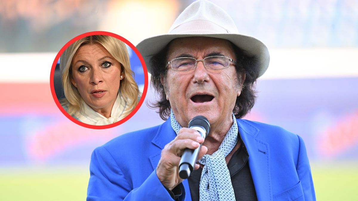 Maria Zacharowa (po lewej) Al Bano (po prawej)