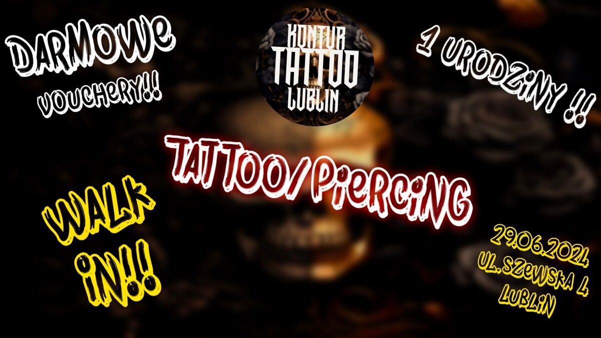 grafika Walk in Day w Kontur Tattoo Lublin