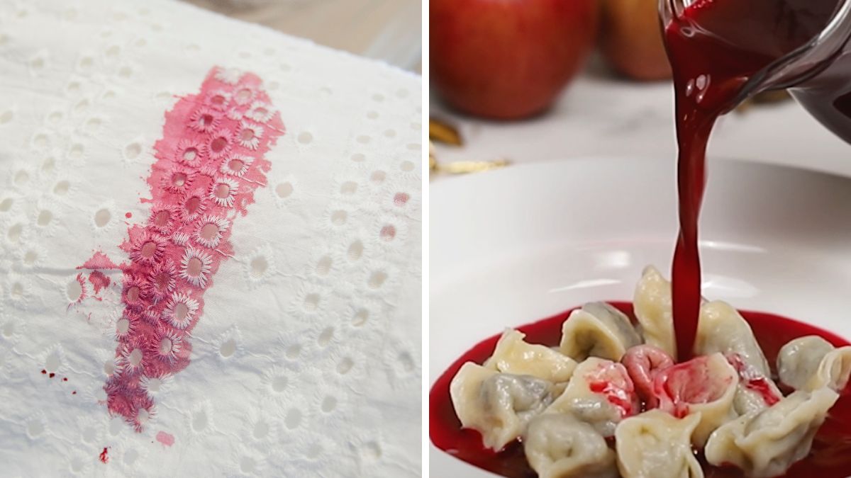 Jak usunąć plamę po czerwonym barszczu ze świątecznego obrusa