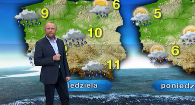Piotr Adamczyk jako prezenter pogody w TVN promował „Całe szczęście” (wideo)