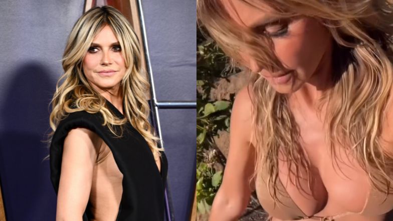 Heidi Klum podlewa ogród, prężąc smukłą sylwetkę w bikini