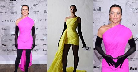 Malwina Wędzikowska z FAŁDĄ NA BRZUCHU walczy o uwagę na pokazie Macieja Zienia. Skopiowała Balenciagę? (ZDJĘCIA)