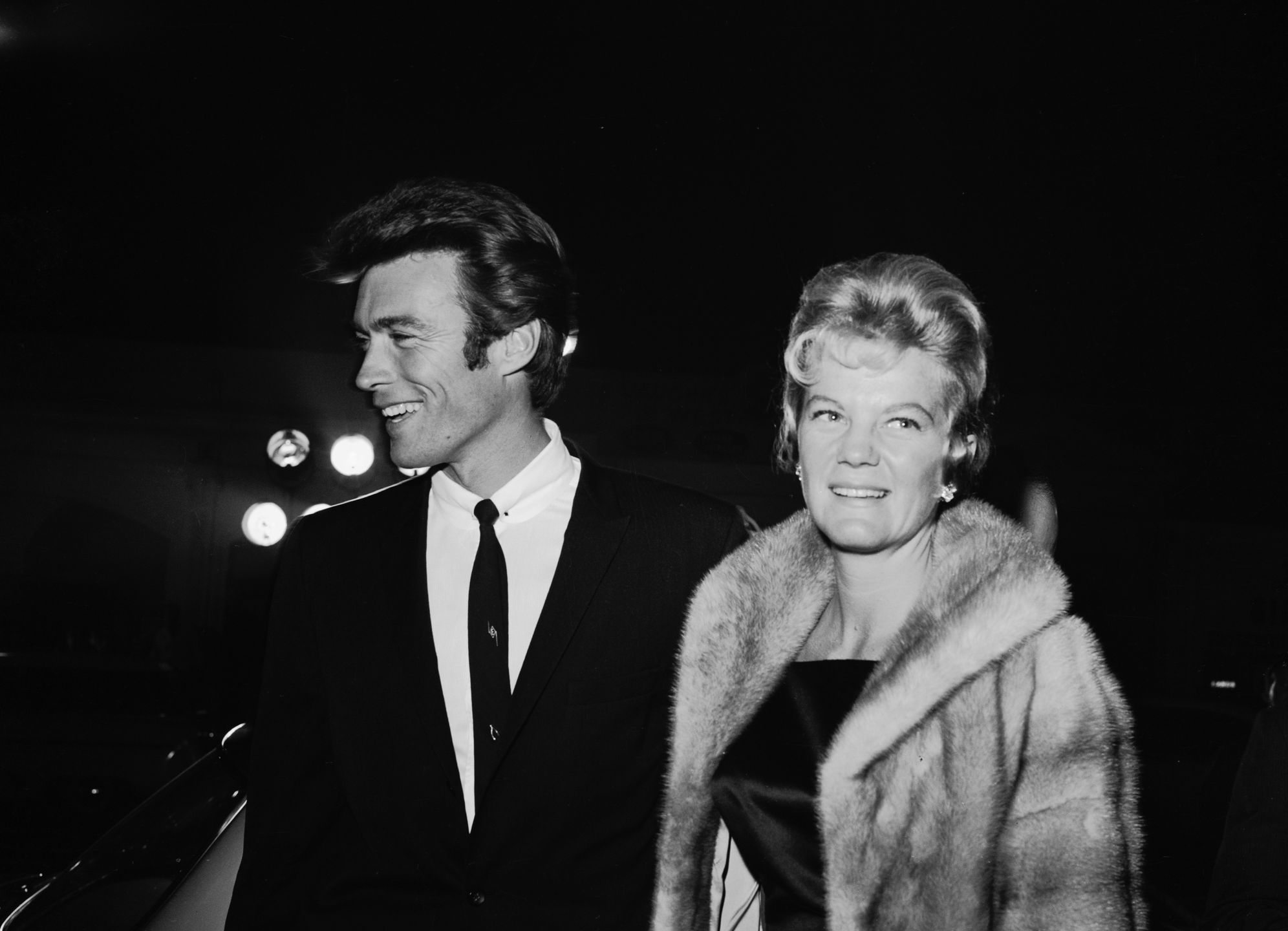 'Breakfast at Tiffany's' West Coast PremiereAmerican actor and film director Clint Eastwood and his wife, Maggie Johnson, attend the West Coast premiere of 'Breakfast at Tiffany's,' held at Grauman's Chinese Theater in Los Angeles, California, 17th October 1961. (Photo by Michael Ochs Archives/Getty Images)Michael Ochs Archiveshuty33715