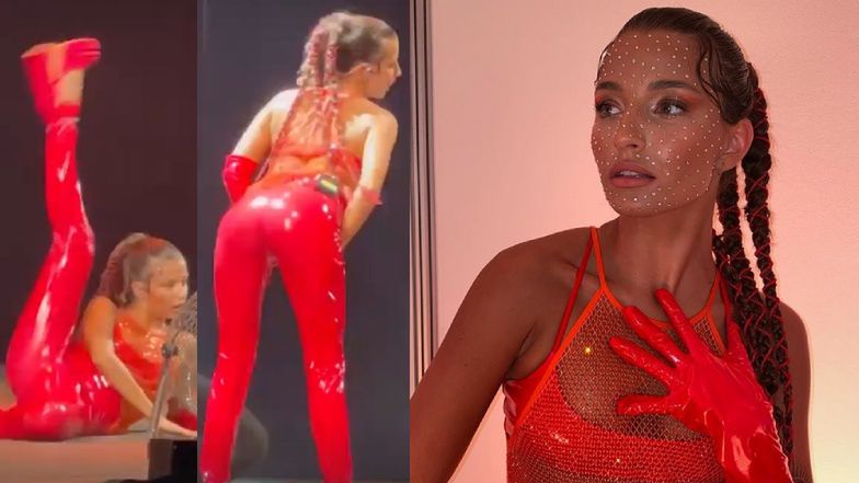 Julia Wieniawa figluje w CZERWONYM LATEKSIE. Fani: "Jak nie z tej planety"