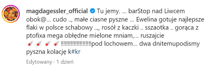 Magda Gessler zamieściła taki post. Jedna rzecz przykuła wzrok internauty. 