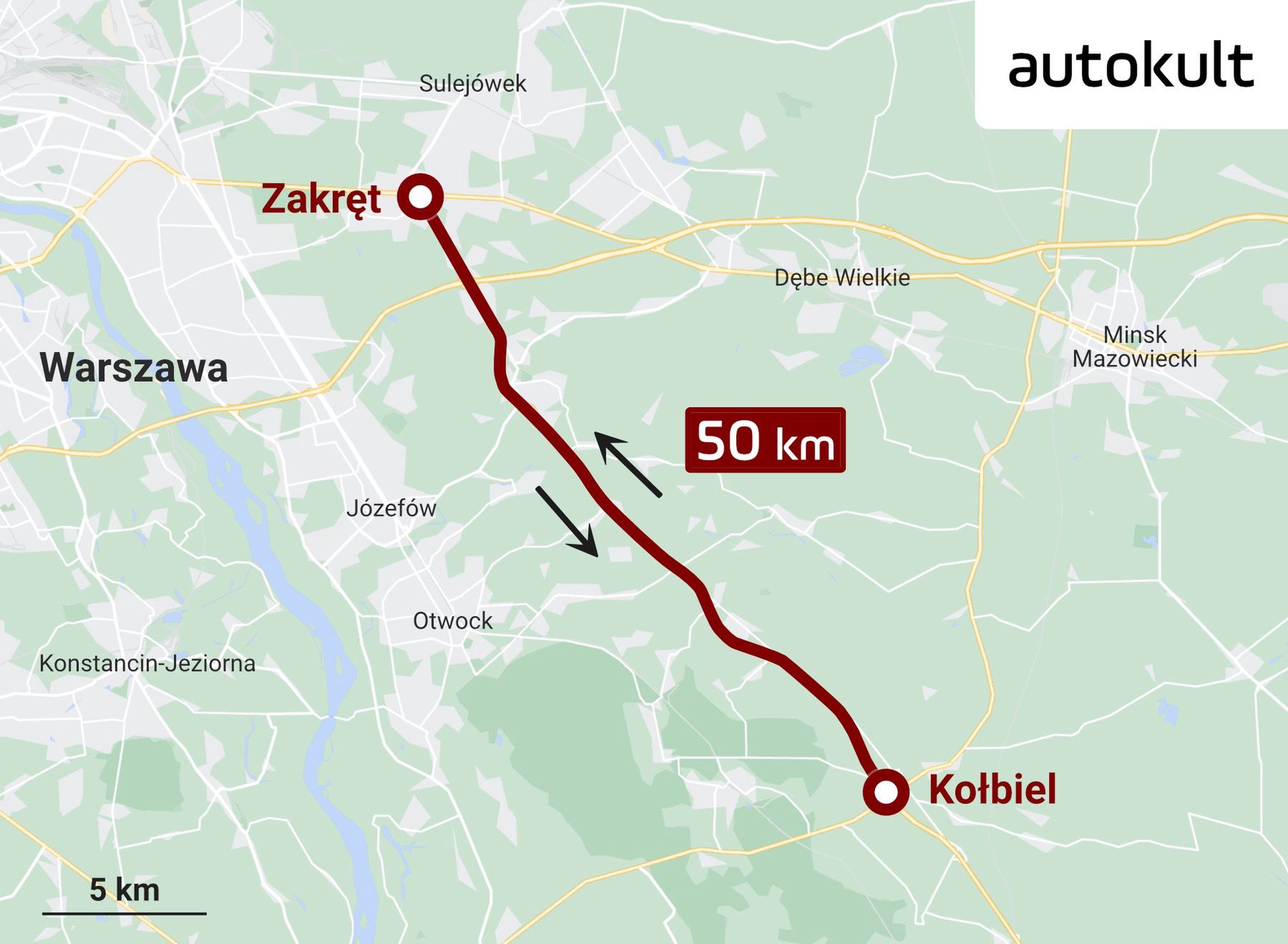 Odcinek S17 w nocy był niemalże kompletnie pusty