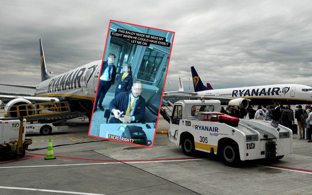 Spóźnił się 5 sekund. Nie poleciał Ryanairem. Sceny w Krakowie