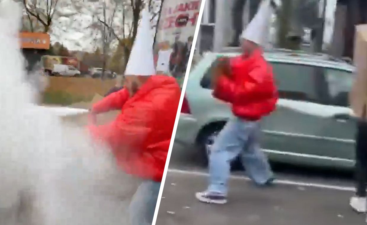 Demolował samochód i krzyczał. Tiktokerowi wtórowały dzieci