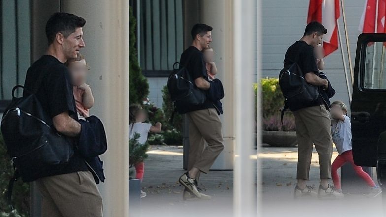 Robert Lewandowski z córkami, mamą i teściową