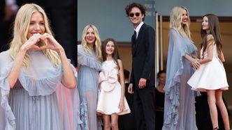 Sienna Miller promienieje na czerwonym dywanie w Cannes. Towarzyszył jej młodszy o 15 LAT partner i dorastająca córka (ZDJĘCIA)