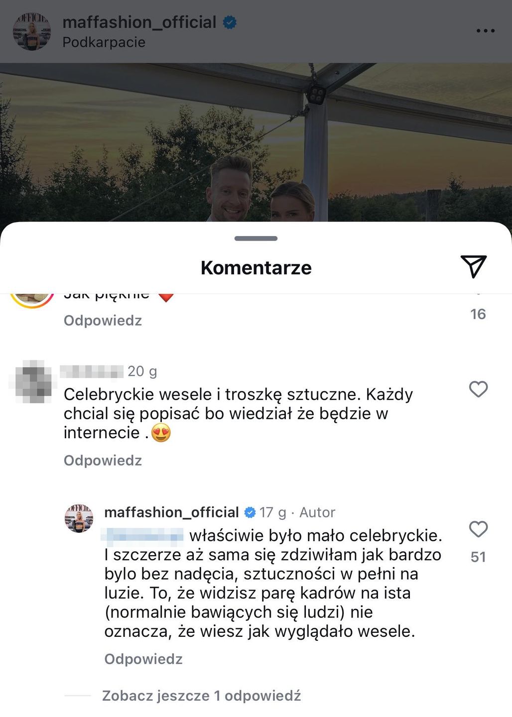 Maffashion odpowiada na komentarz