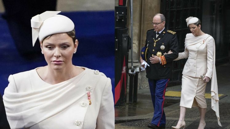 Księżniczka Charlene z Monako przyćmiła gości swoją kremową kreacją