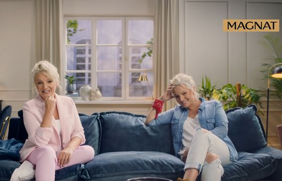 Podwójna Dorota Szelągowska reklamuje farby Magnat Ceramic (wideo)