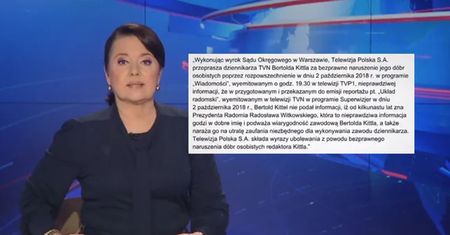"Wiadomości" przeprosiły dziennikarza. Ale... w stylu TVP