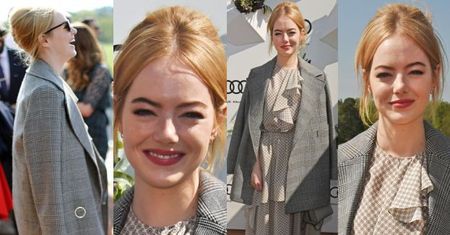 Emma Stone w za dużej marynarce