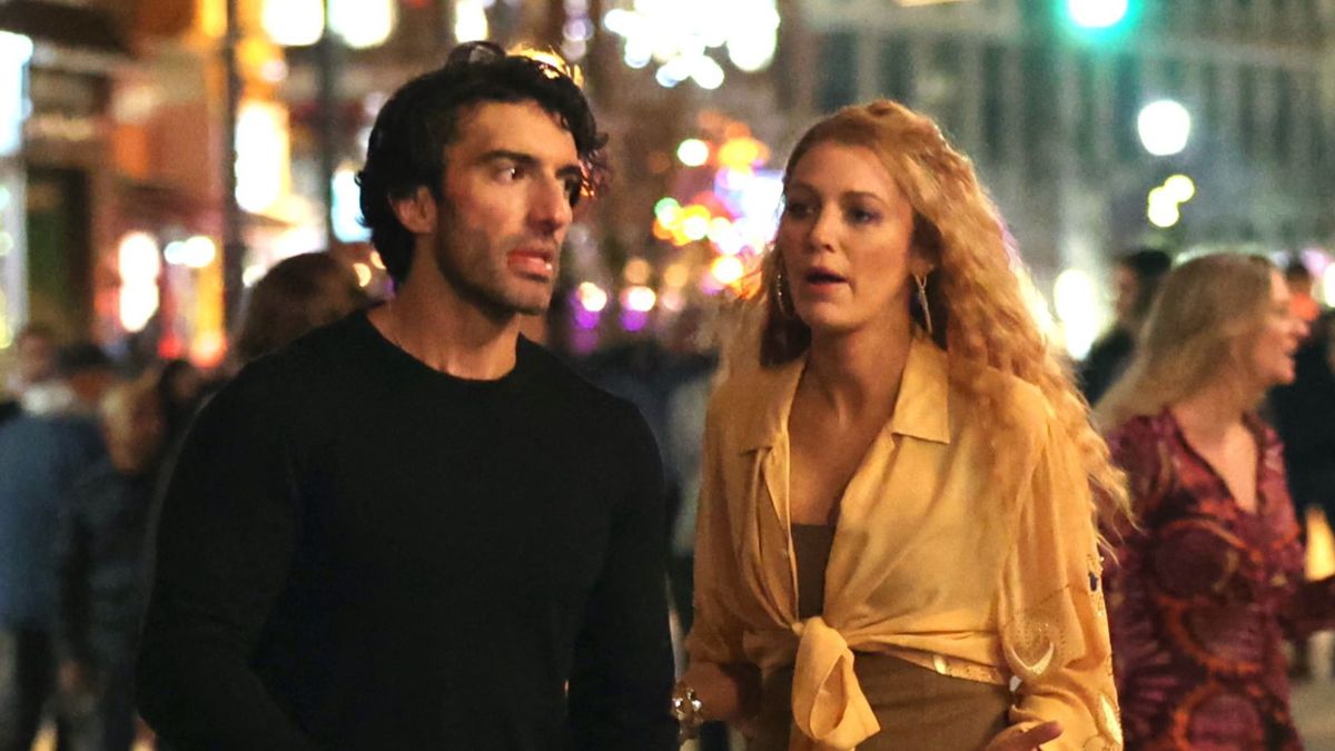 Justin Baldoni i Blake Lively na planie "It Ends With Us"