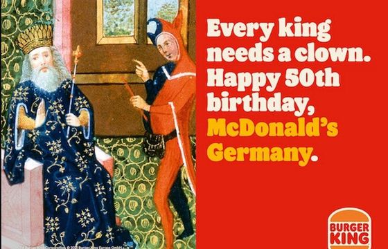 Burger King ironicznie składa życzenia na 50. urodziny McDonald's