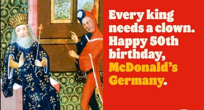 Burger King ironicznie składa życzenia na 50. urodziny McDonald's