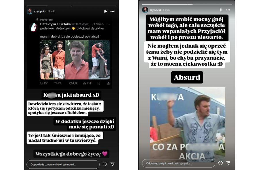 Nowa dziewczyna Marcina Dubiela ma już chłopaka?