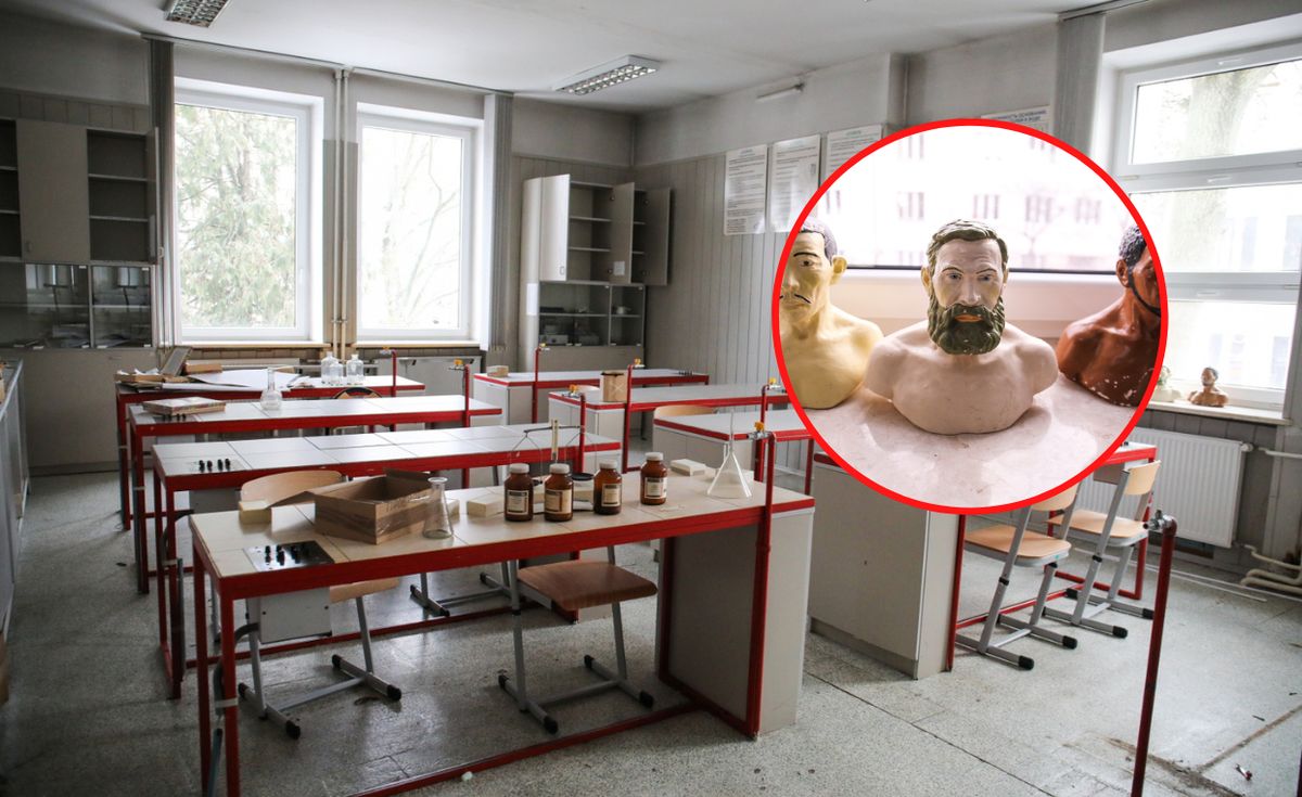 Pracownia chemiczna w dawnej rosyjskiej szkole w Warszawie