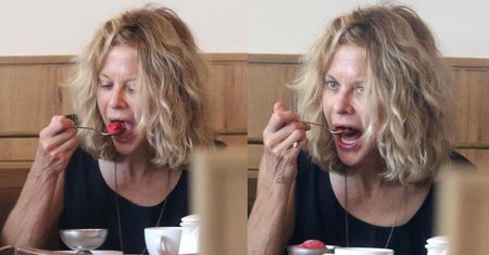56-letnia Meg Ryan bez makijażu na randce (ZDJĘCIA)
