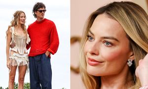 Margot Robbie i Jacob Elordi wciąż promują wspólny film. Tym razem "najpiękniejsza kobieta na ziemi" OCZAROWAŁA w gorsetowej mini (FOTO)