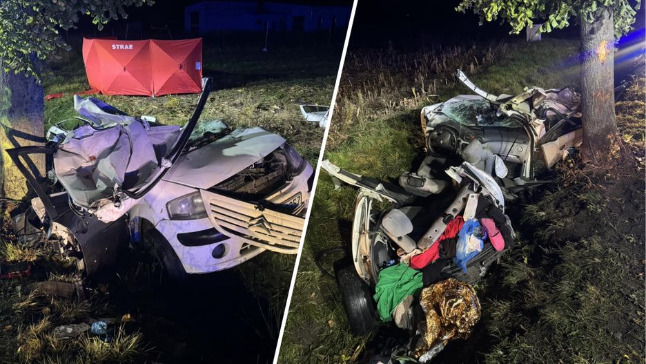 Wypadek, fot. OSP CHOCZ - KSRG