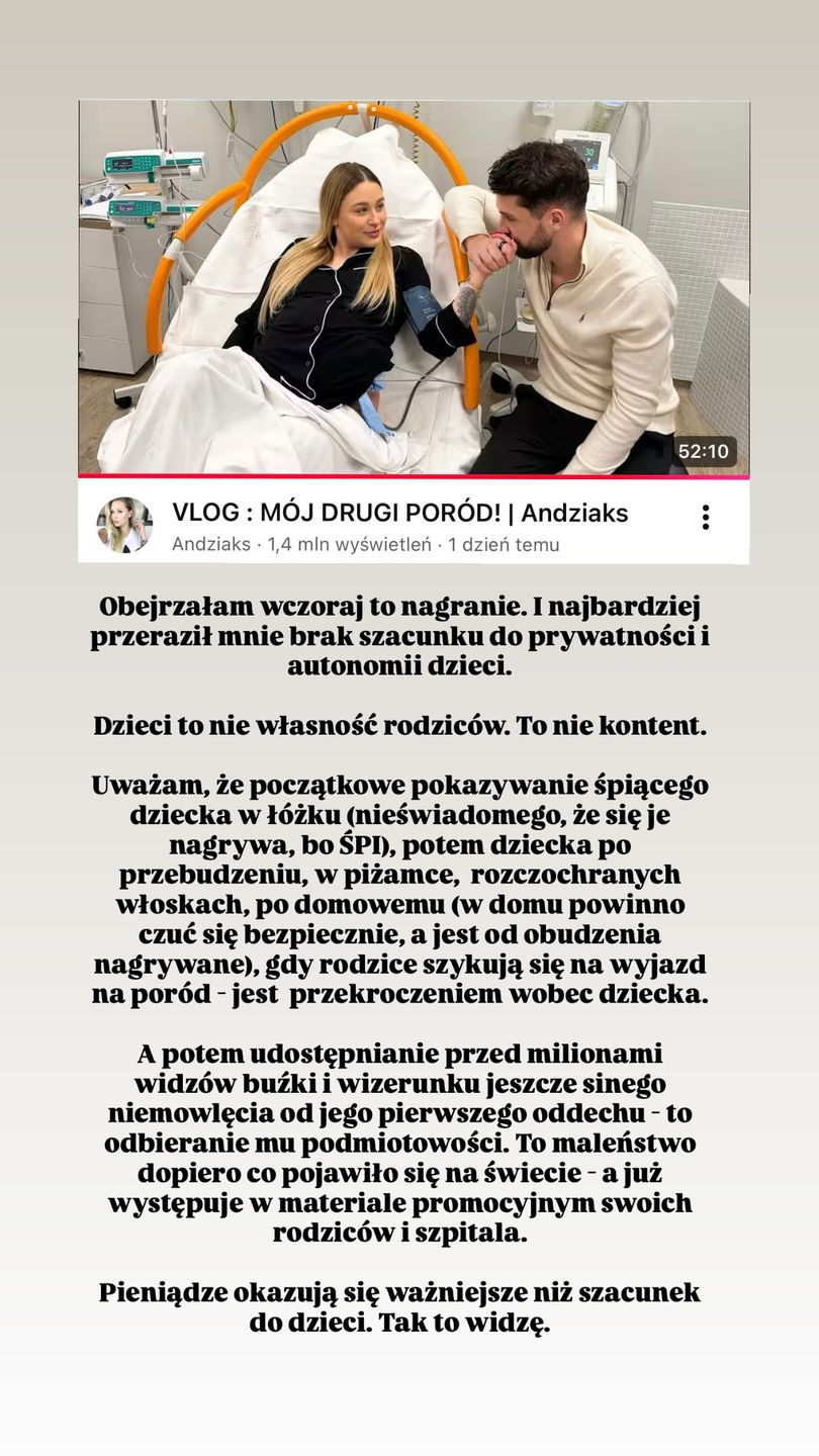 Maja Staśko o filmie z porodu Andziaks