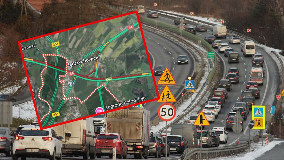 Sześć kilometrów miał w południe korek na autostradzie A4 przed 