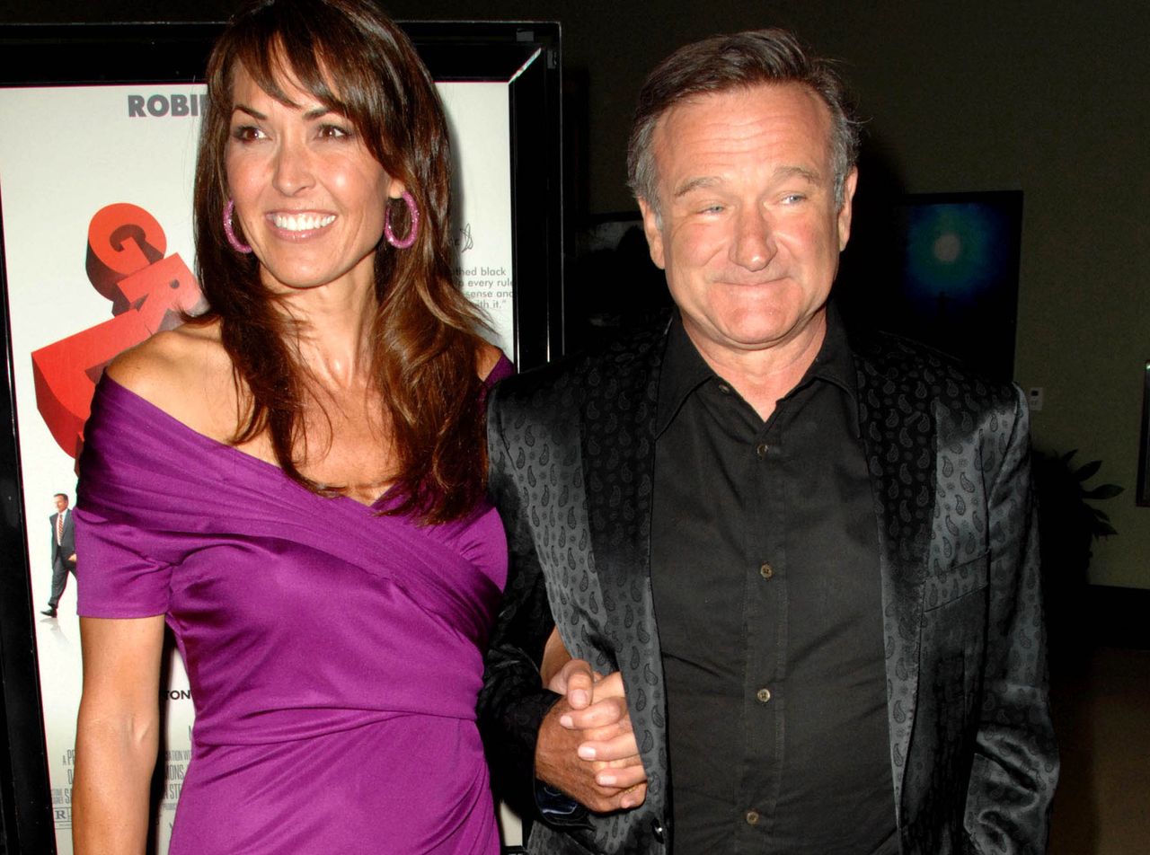 2009 rok: Robin Williams i Susan Schneider Williams na premierze filmu