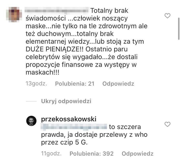 Przemysław Kossakowski walczy ze zwolennikami teorii spiskowych
