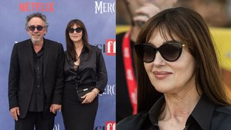 Odziani w czerń Monica Bellucci i Tim Burton posyłają uśmiechy na włoskim festiwalu filmowym. Para jak z żurnala?