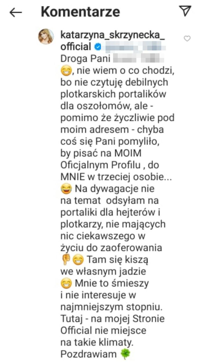 Katarzyna Skrzynecka zapewnia, że śmieszą ją artykuły na temat przerabiania zdjęć