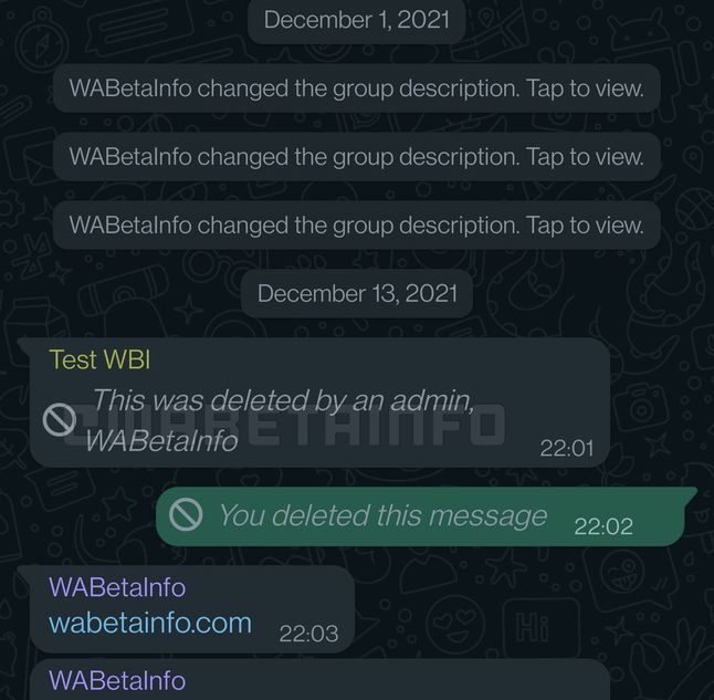 WhatsApp i usuwanie wiadomości przez administratorów konwersacji