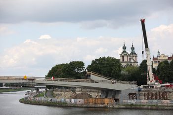 Kraków: Budowa kładki Kazimierz-Ludwinów. Czas na pomost widokowy