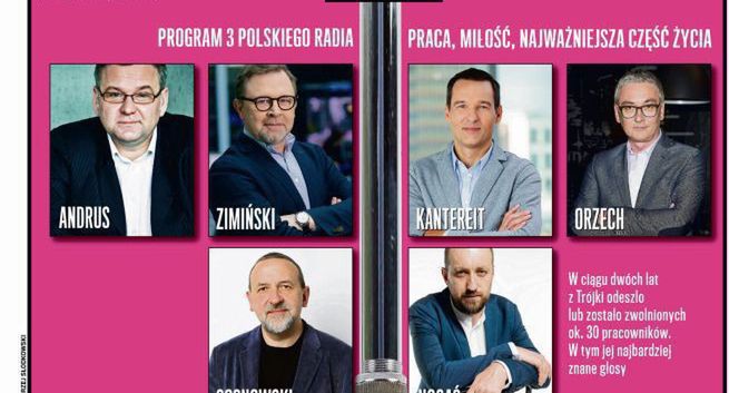 „Gazeta Wyborcza” z dodatkiem na temat zwolnień i sytuacji w Trójce. Wśród autorów Michał Olszański