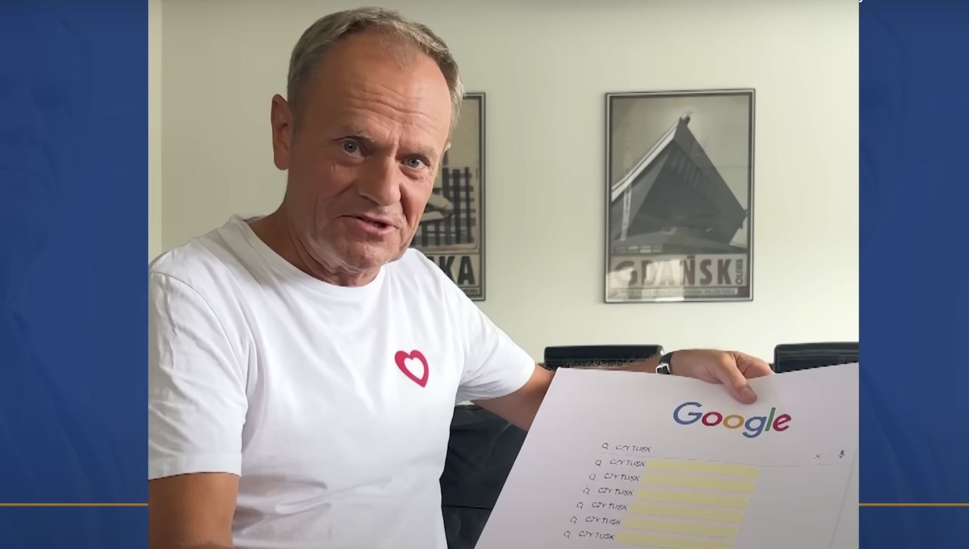 Donald Tusk kontra Google. Lider PO nagrał zabawny film