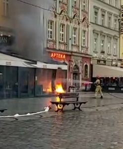 Pożar na wrocławskim Rynku. Eksplodowała butla gazowa