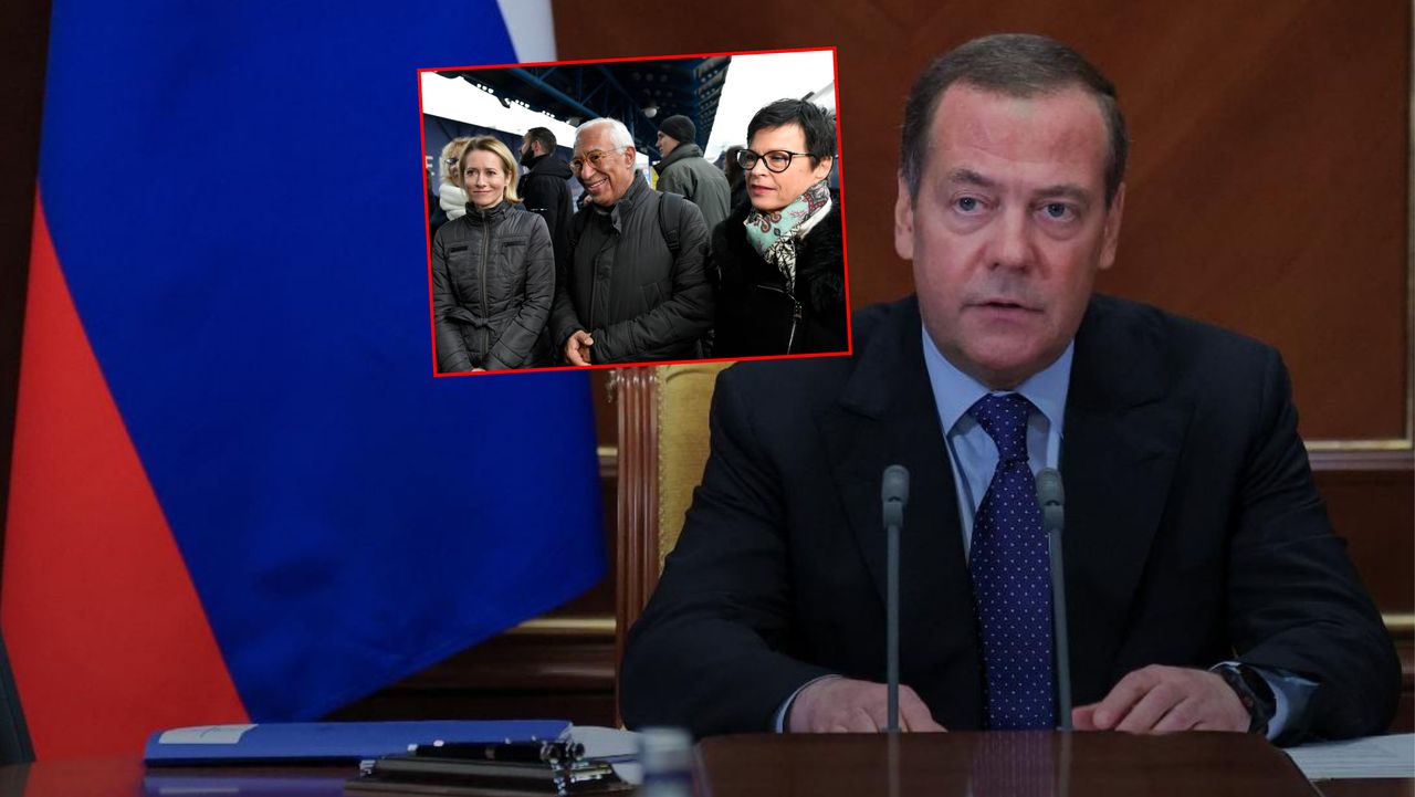 Delegation from the EU in Kyiv. That's how Medvedev reacted.