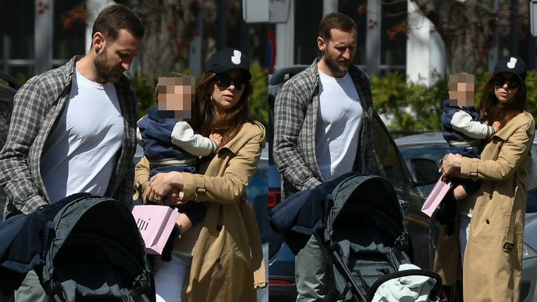 Anna Czartoryska z mężem i synkiem