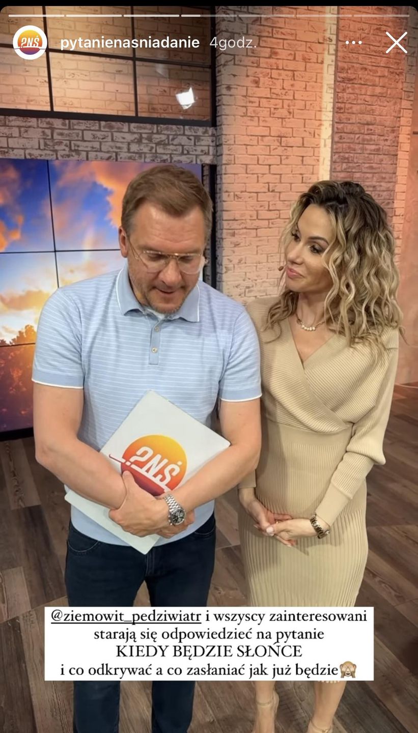 Małgorzata Opczowska poprowadziła program w wygodnej sukience 