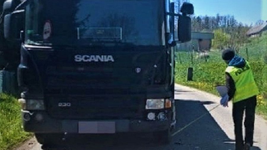 Kierowca pojazdu ciężarowego był trzeźwy