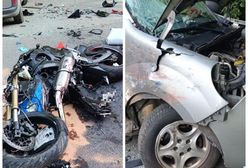 Tragiczny wypadek pod Lubinem. Motocyklista zginął na miejscu