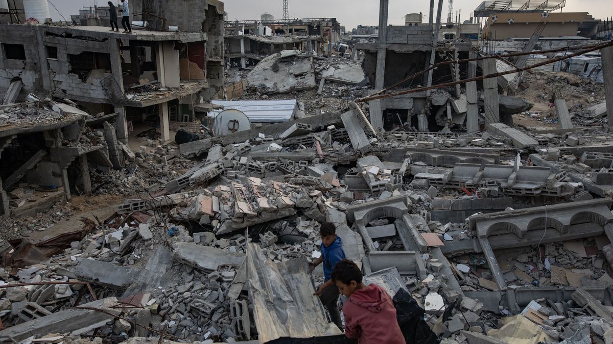 Zniszczenia w strefie Gazy