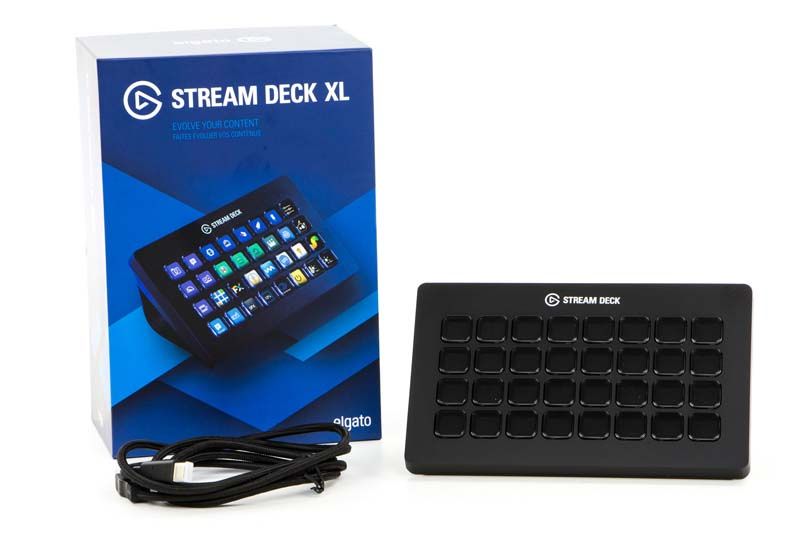 Elgato Stream Deck XL - urządzenie na tle pudełka