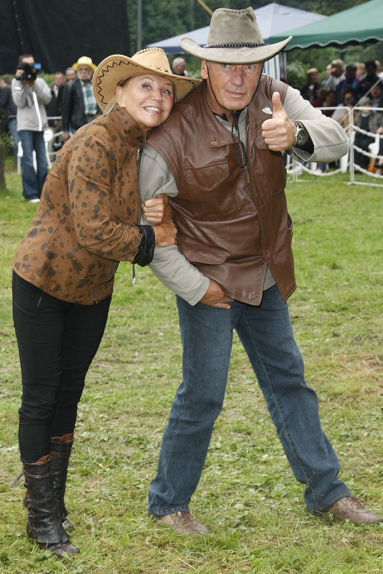 Karol i Irena Strasburger na XIII Jeździeckie Mistrzostwa Gwiazd w Zakrzowie w 2011 r.
