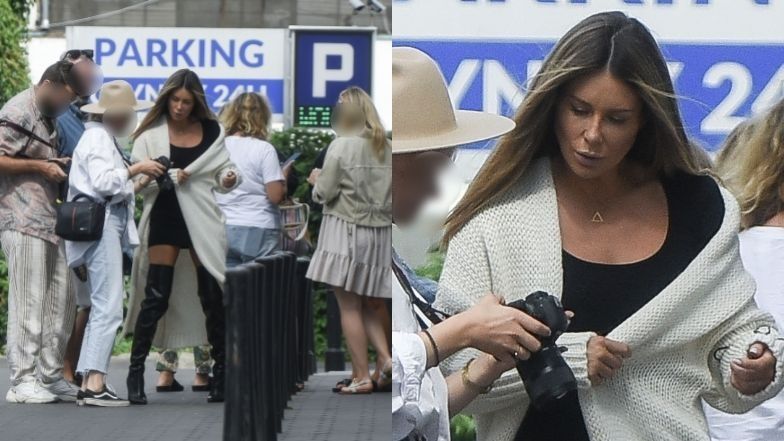 Małgorzata Rozenek na planie sesji zdjęciowej Mrs. Drama