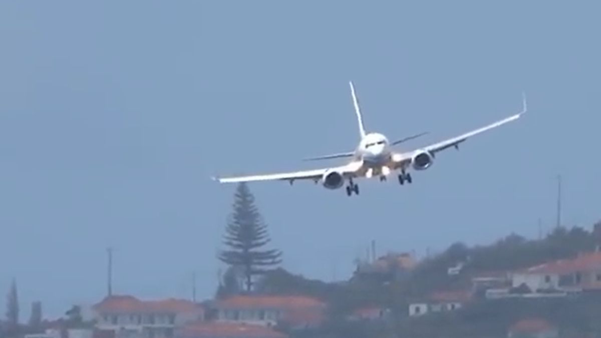 Dramatycznie wyglądające lądowanie
