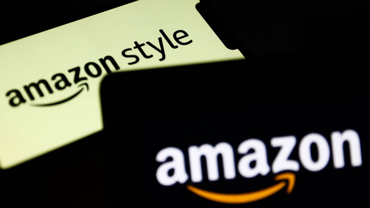 Amazon Style logo displayed on a phone screen and Amazon logo displayed on a laptop screen are seen in this illustration photo taken in Krakow, Poland on January 25, 2022. (Photo by Jakub Porzycki/NurPhoto via Getty Images)